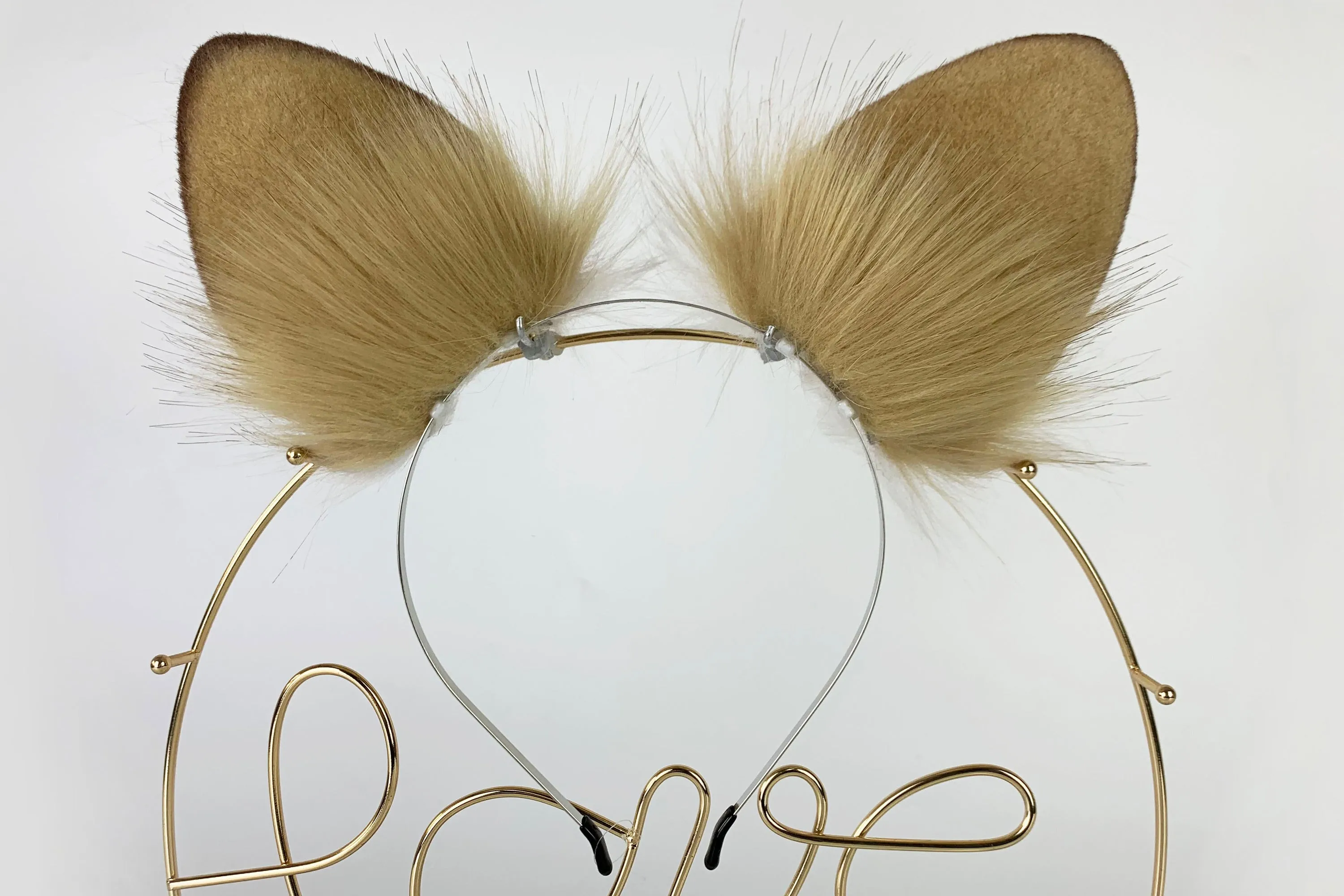 light khaki white puppy ear and tail set Shepherd dog ear and tail plug set Shiba Inu dog ear and tail set cosplay petplay puppy play mature