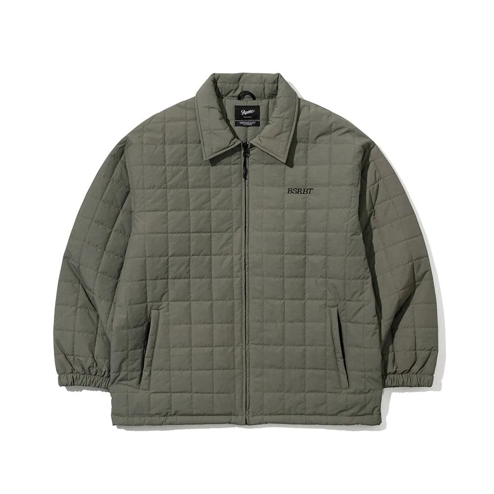 LOGO QUILTING COLLAR JACKET KHAKI