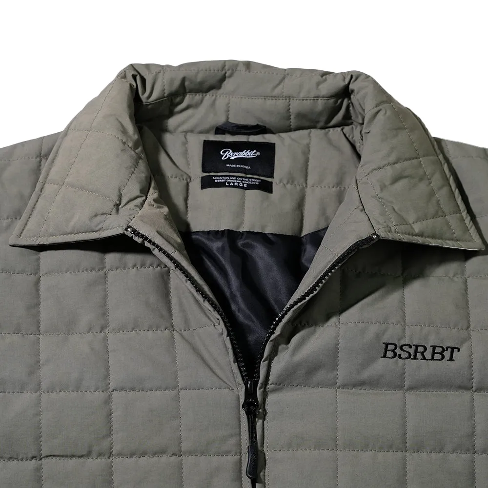 LOGO QUILTING COLLAR JACKET KHAKI