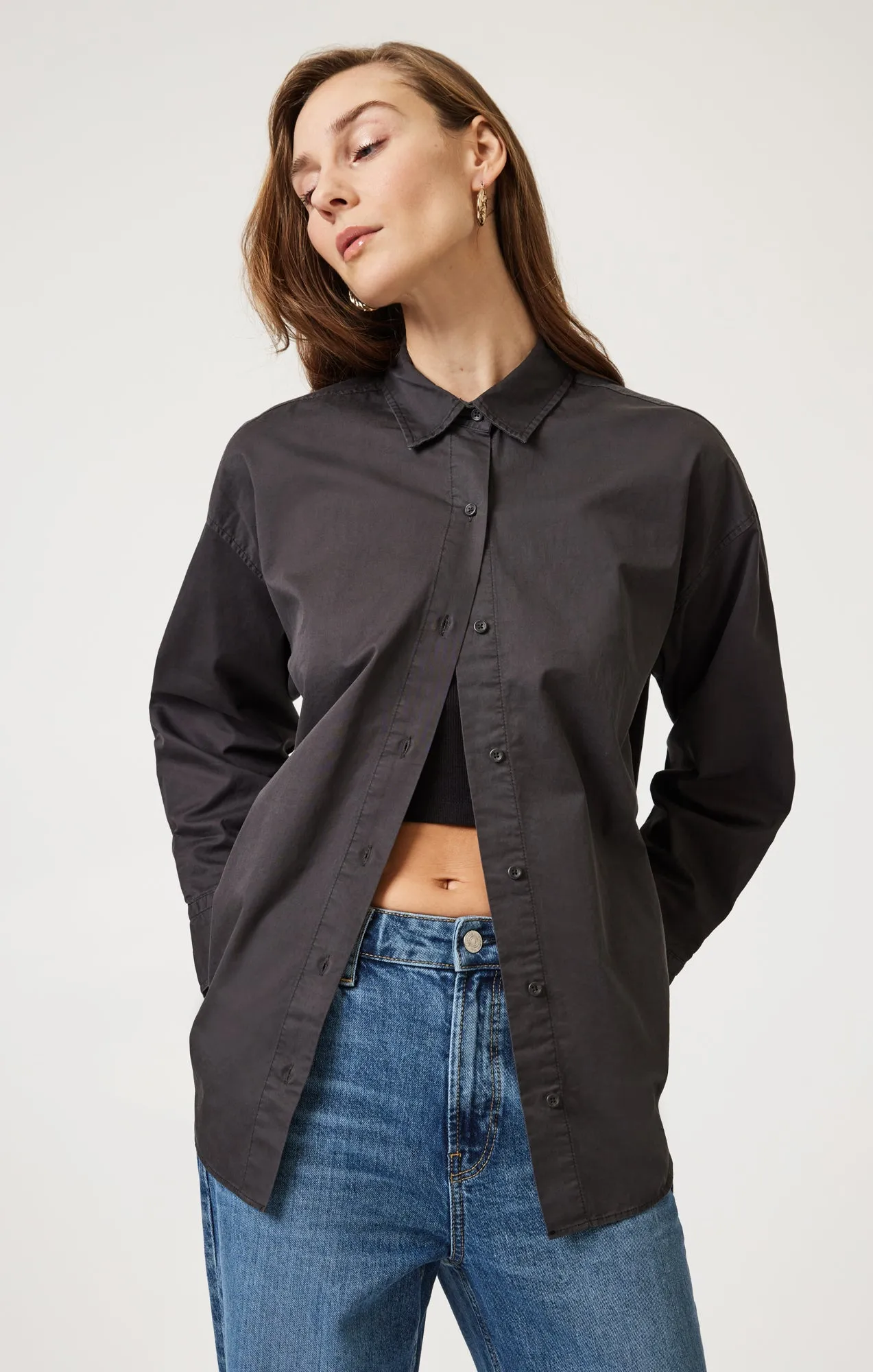 LONG SLEEVE BUTTON-UP SHIRT IN MAGNET