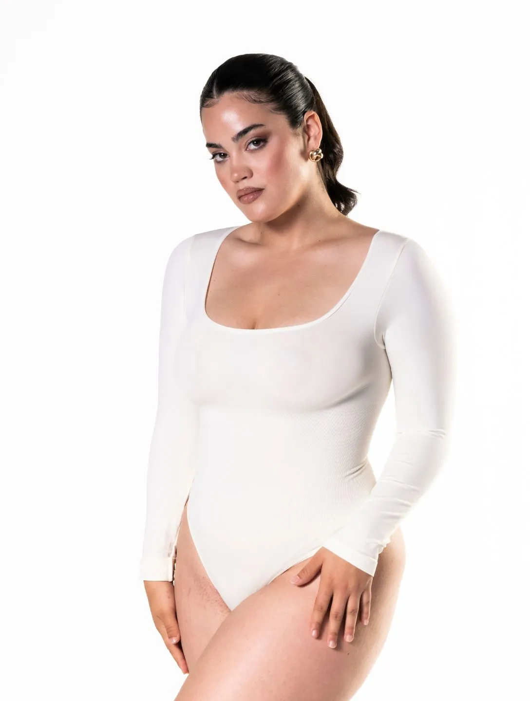 Long Sleeve Thong Bodysuit