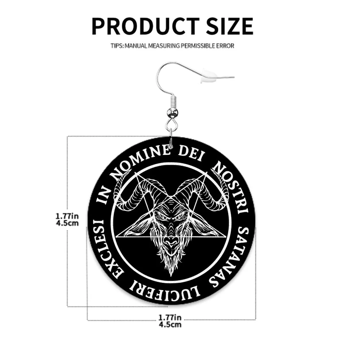 Luciferian Circle Drop Earrings