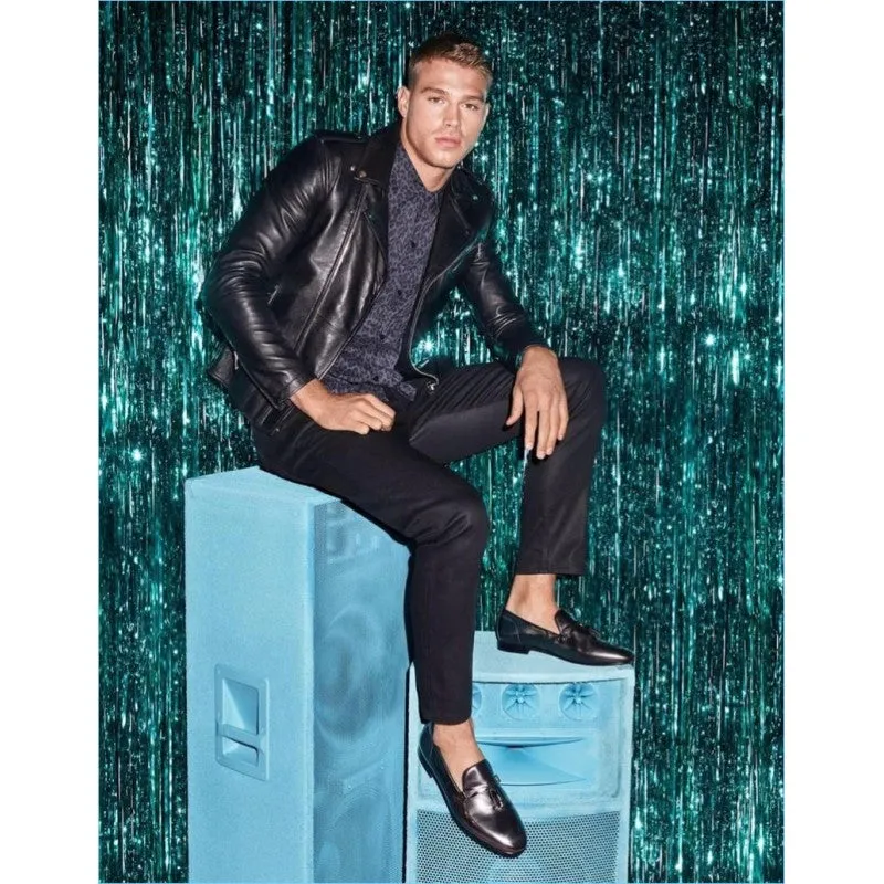 Matthew Noszka Black Stylish Leather Jacket