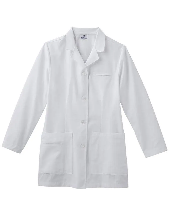 Meta 32 inches Ladies Trench Style Short Lab Coat