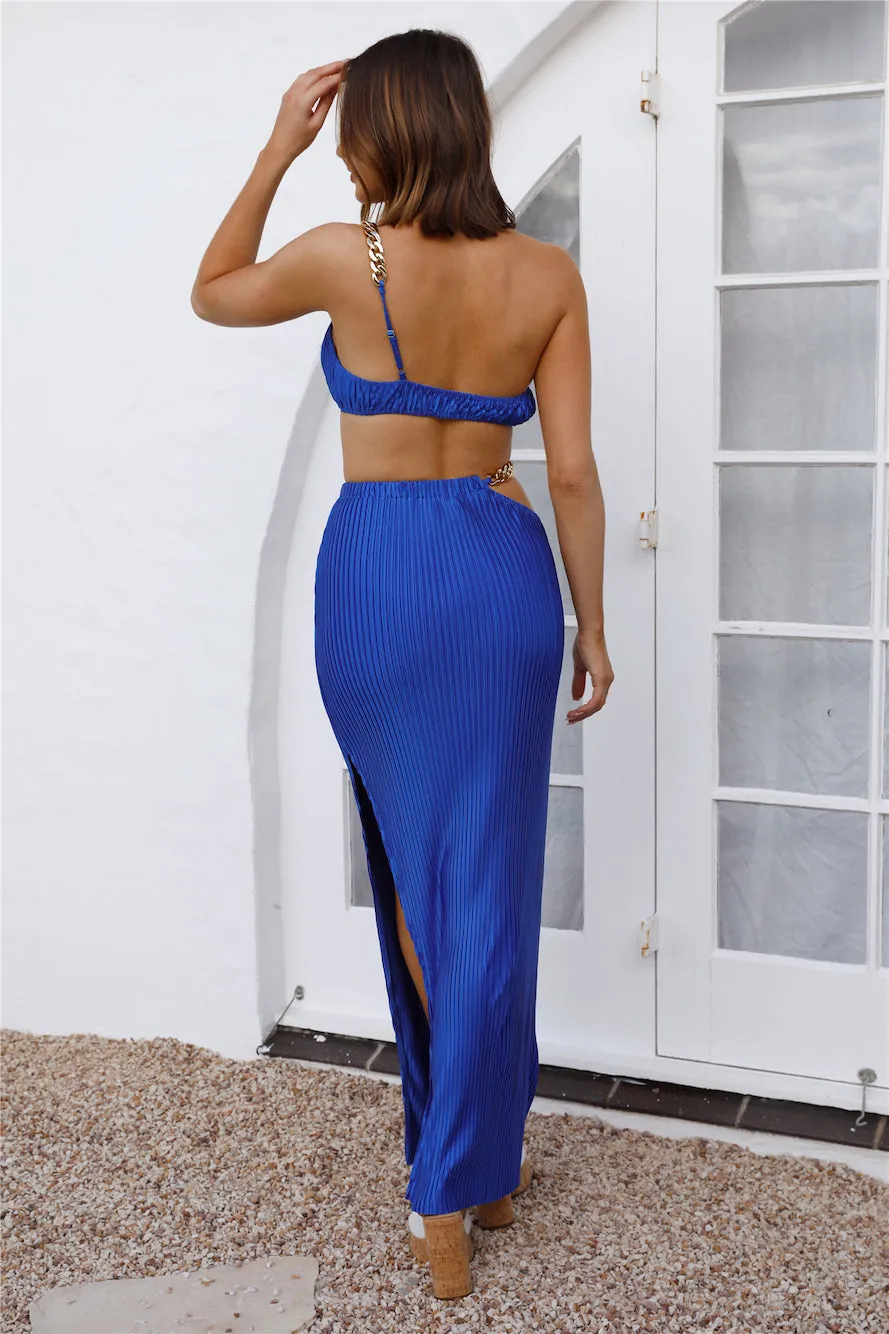 Midnight Attraction Maxi Skirt Blue