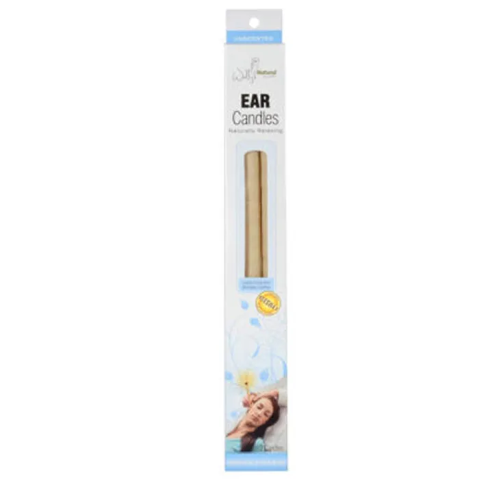 Natural Beeswax Ear Candles Unscented 2-Pack