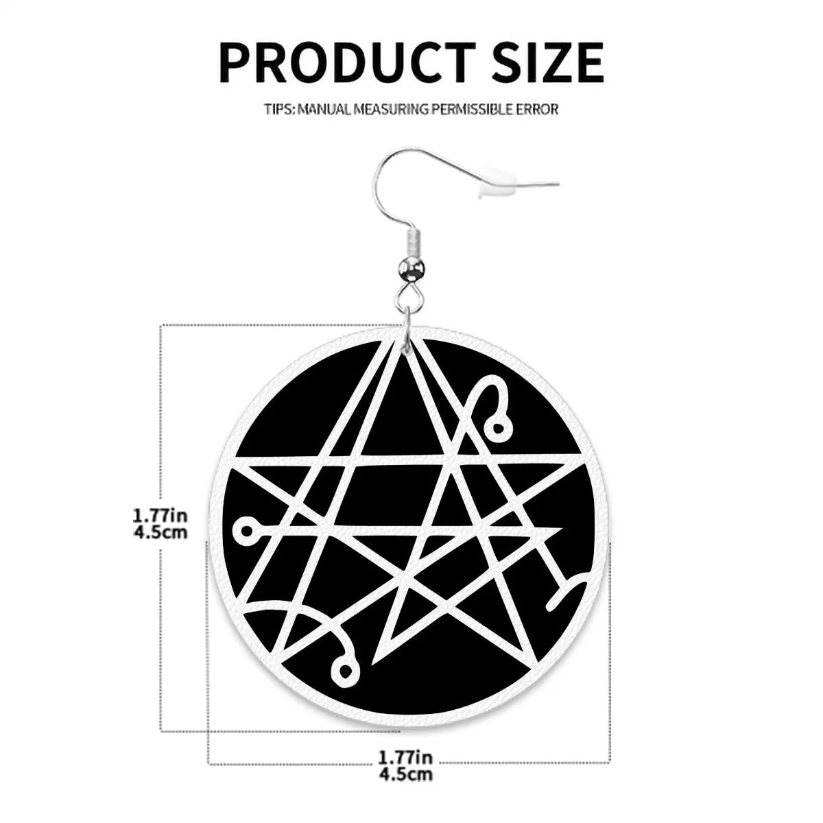 Necronomicon Gate sigil Circle Drop Earrings