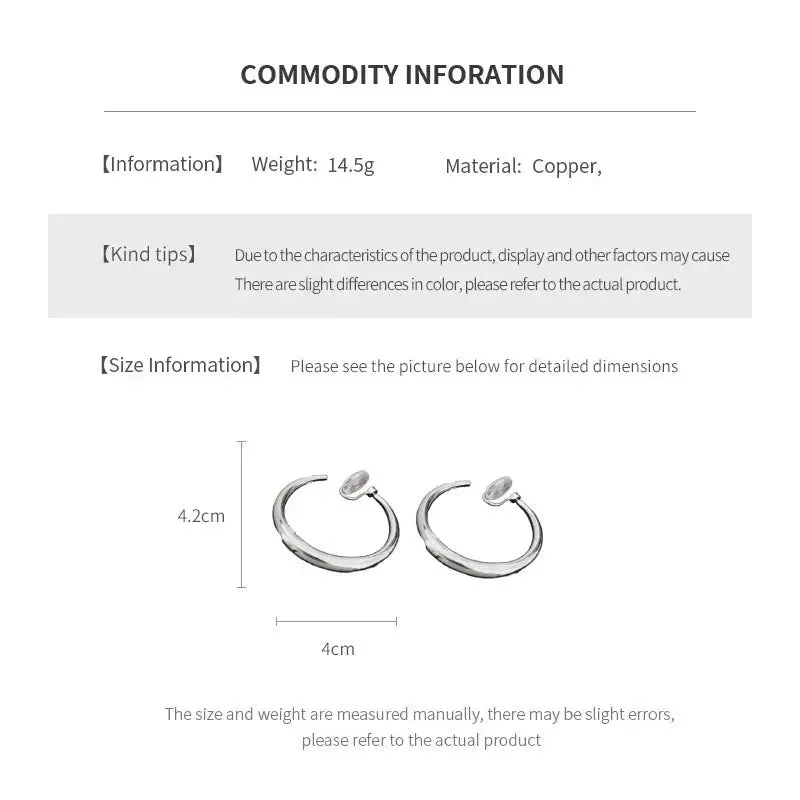 Niche Exaggerated Cold Style Metal Circle Earrings