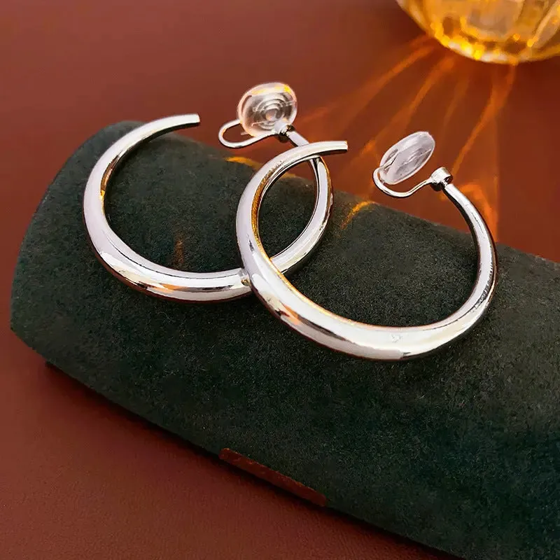 Niche Exaggerated Cold Style Metal Circle Earrings