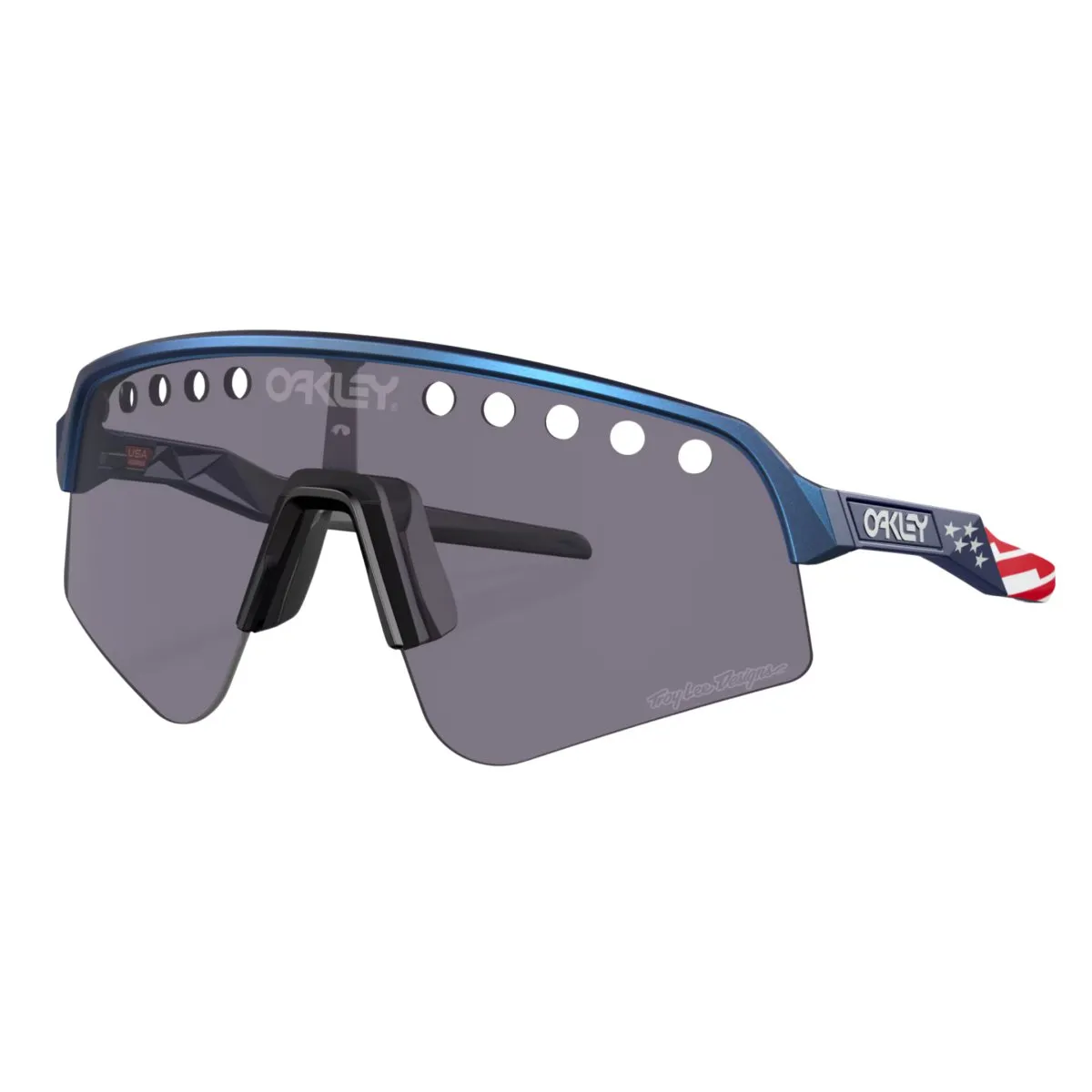 Oakley Sutro Lite Sweep Prizm Grey Lenses/Troy Lee Designs Blue Colorshift Frame