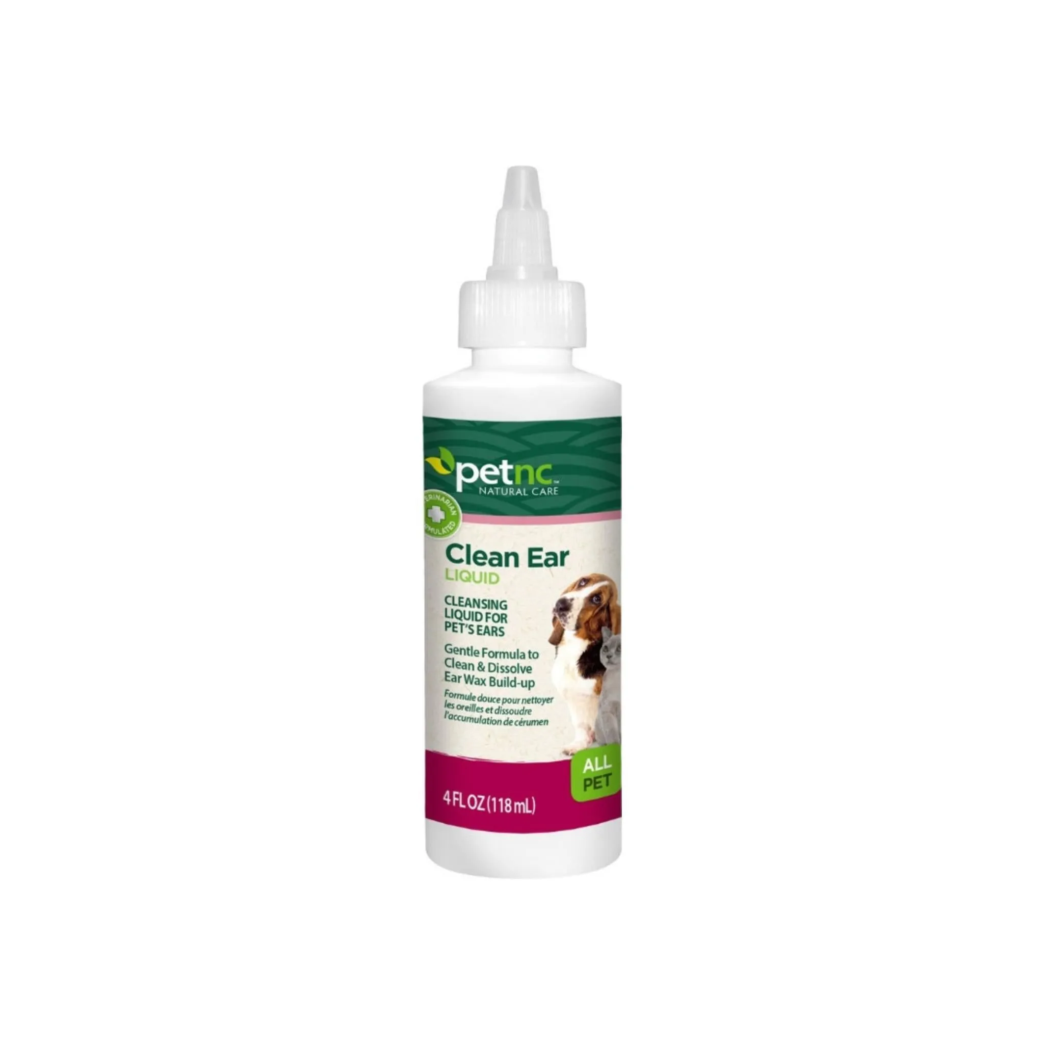 PetNC Natural Care Ear Cleansing for All Pets, 4 oz