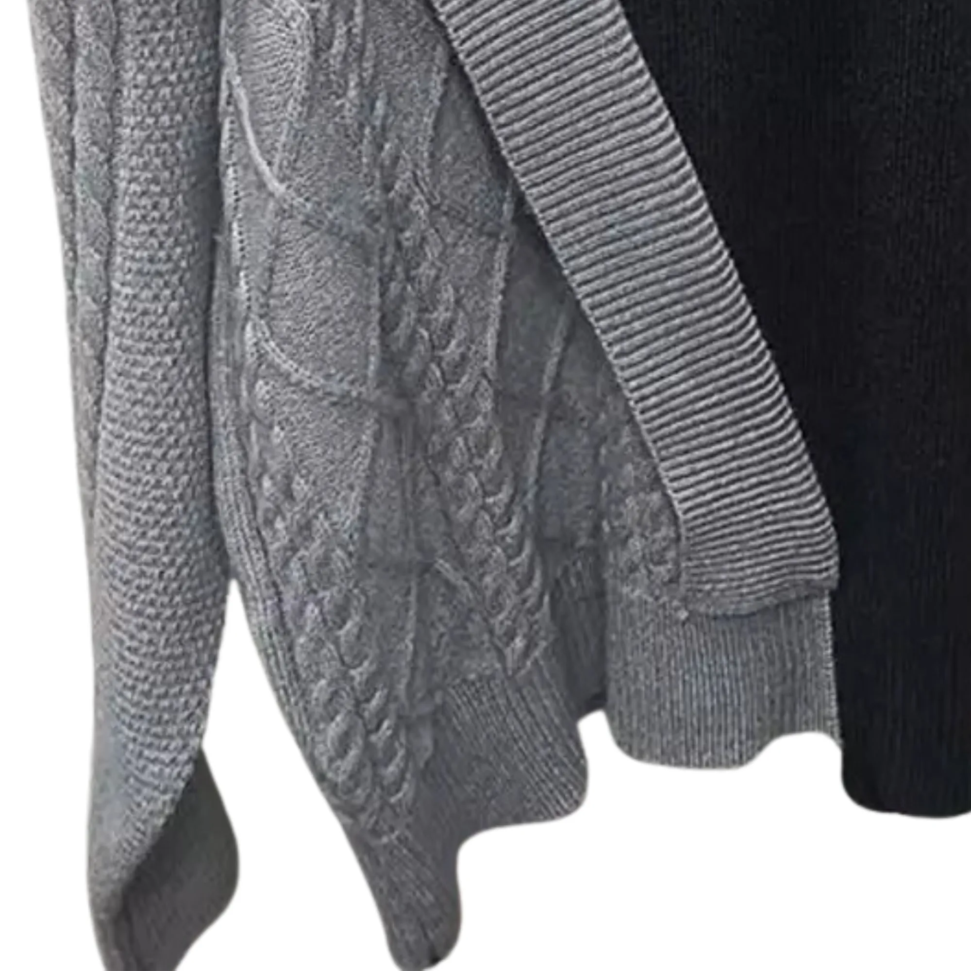 Pre Order:  Turtleneck Contrast Color Knitted Sweater