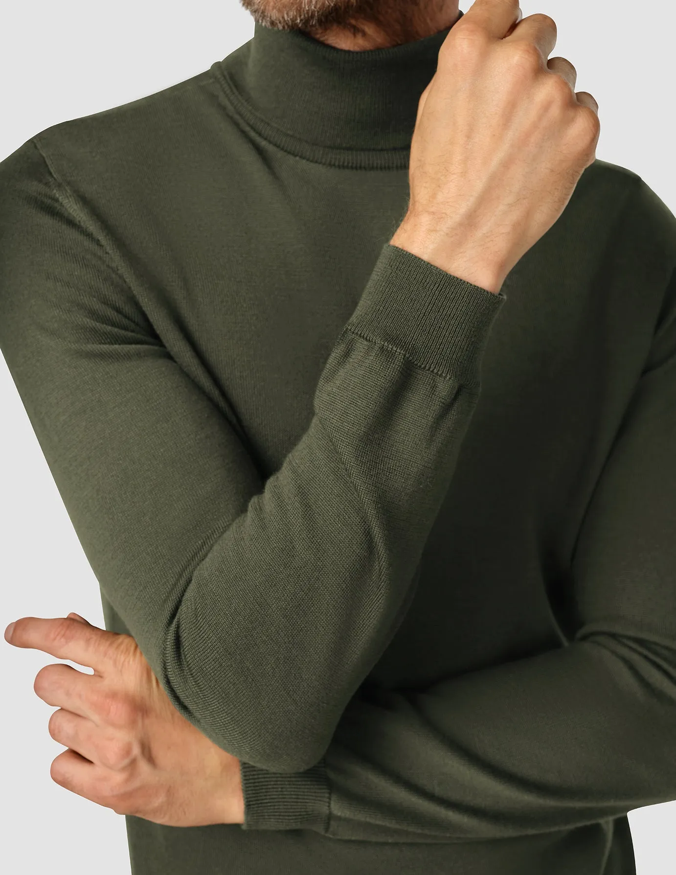 Premium Merino Turtleneck Nightfall Green