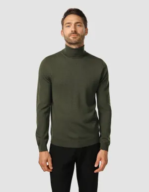 Premium Merino Turtleneck Nightfall Green