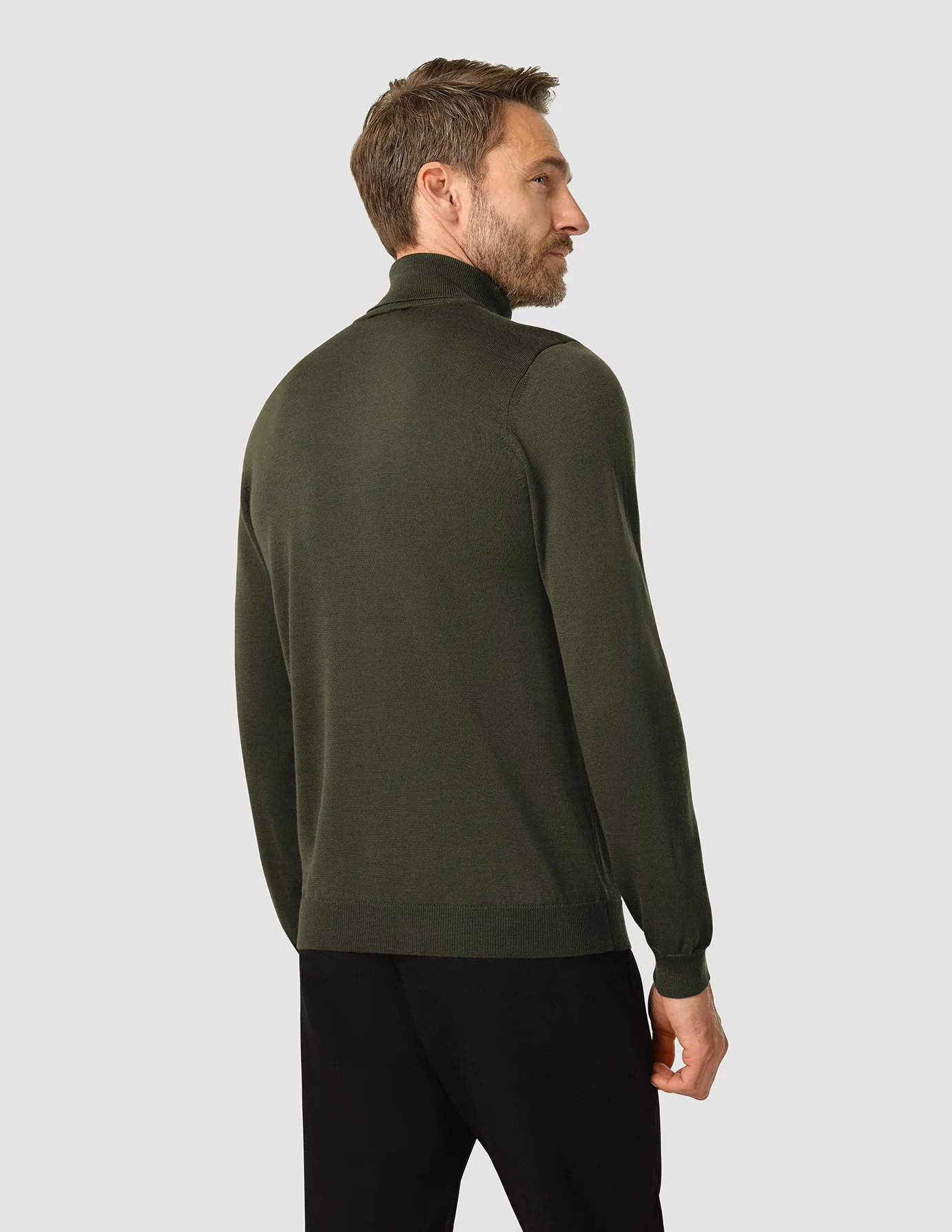 Premium Merino Turtleneck Nightfall Green