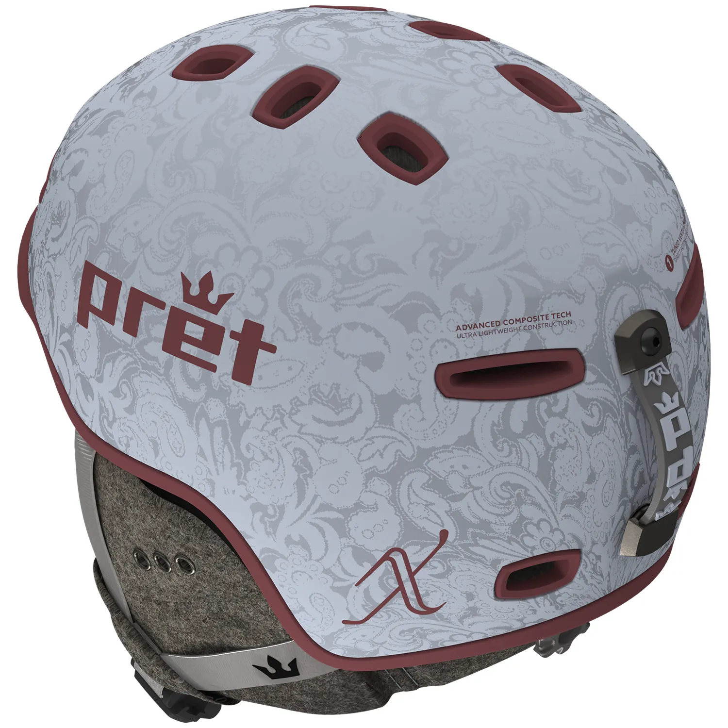 Pret Lyrix X2 MIPS Helmet Womens 2025 Maroon Mist