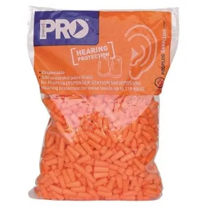 Pro Choice Pro-bullet Pu Earplugs Dispenser Refill - 500 Pairs Per Bag - EPDS500R