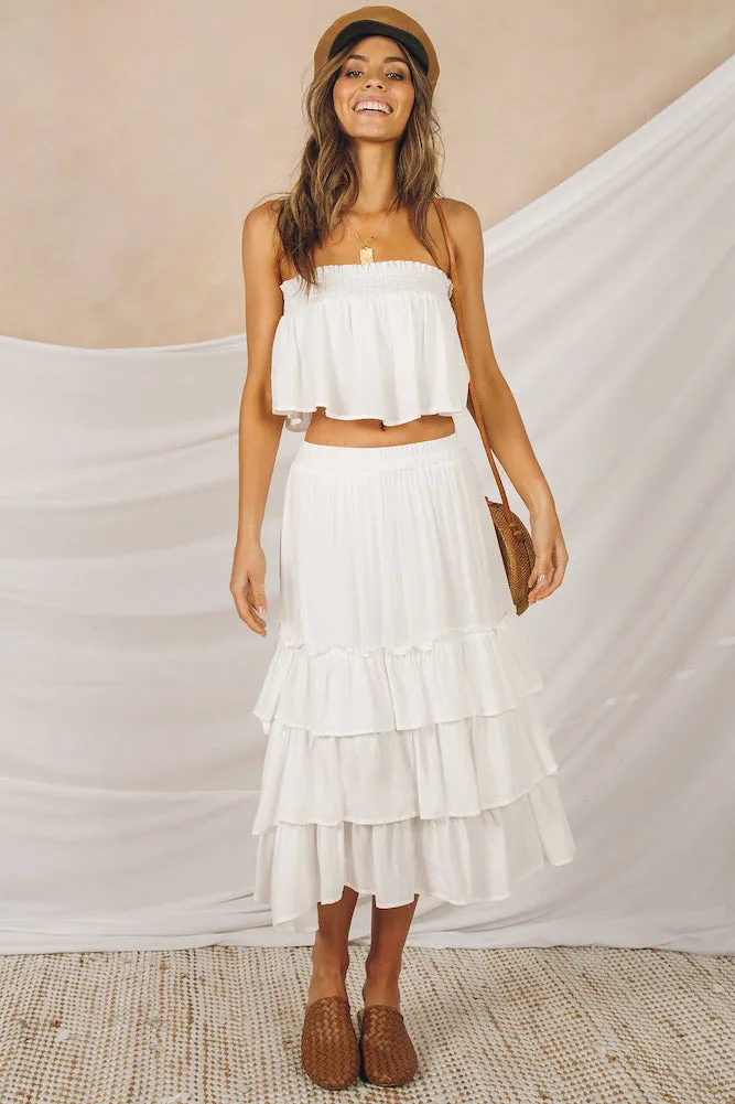 Rosarito Crop Top White