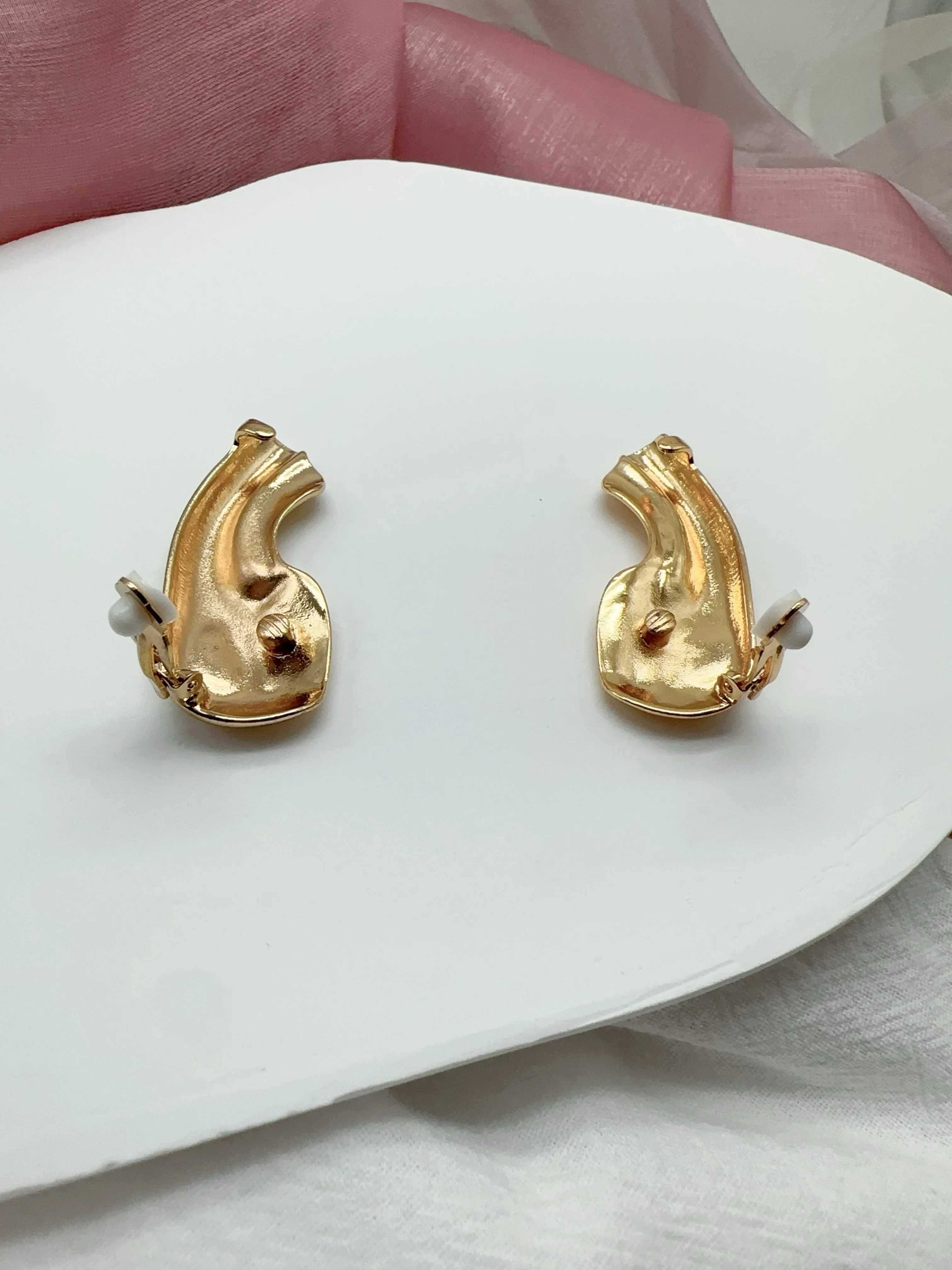 Sculptural Gold Plated Ear Cuff - No Piercing Needed