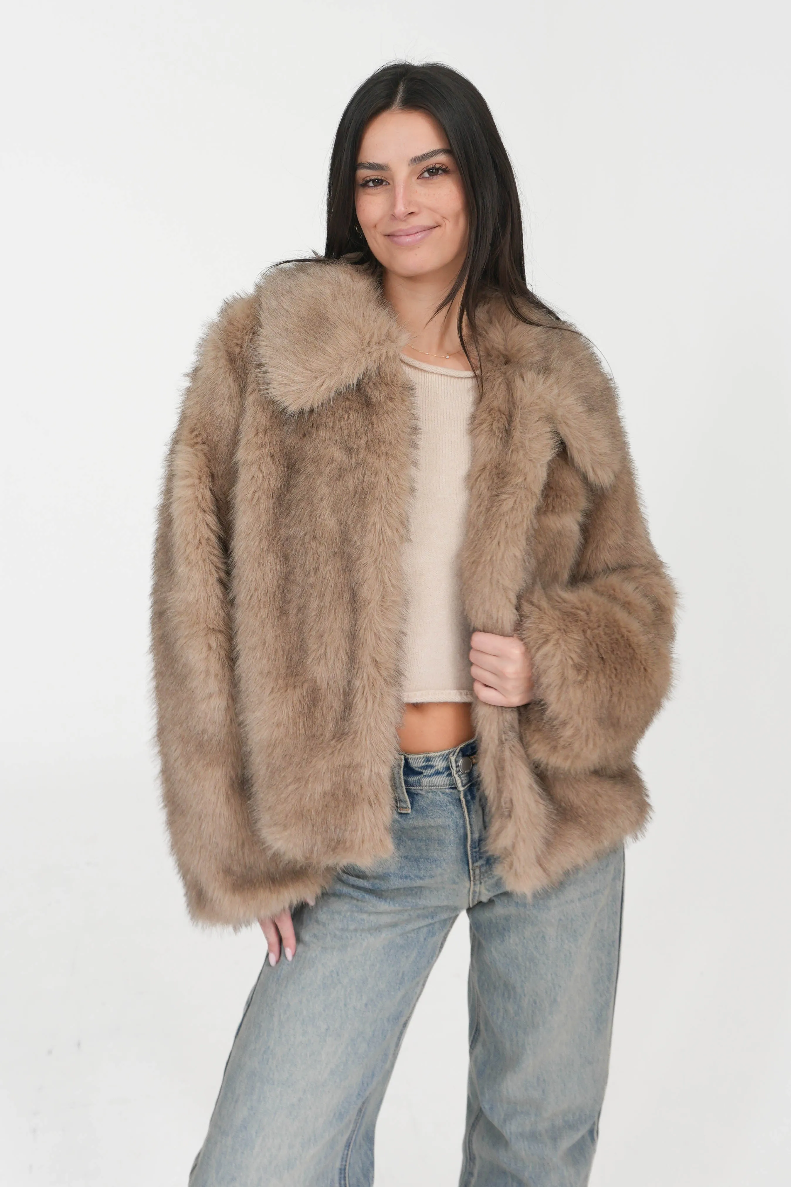 So Chic Faux Fur Jacket