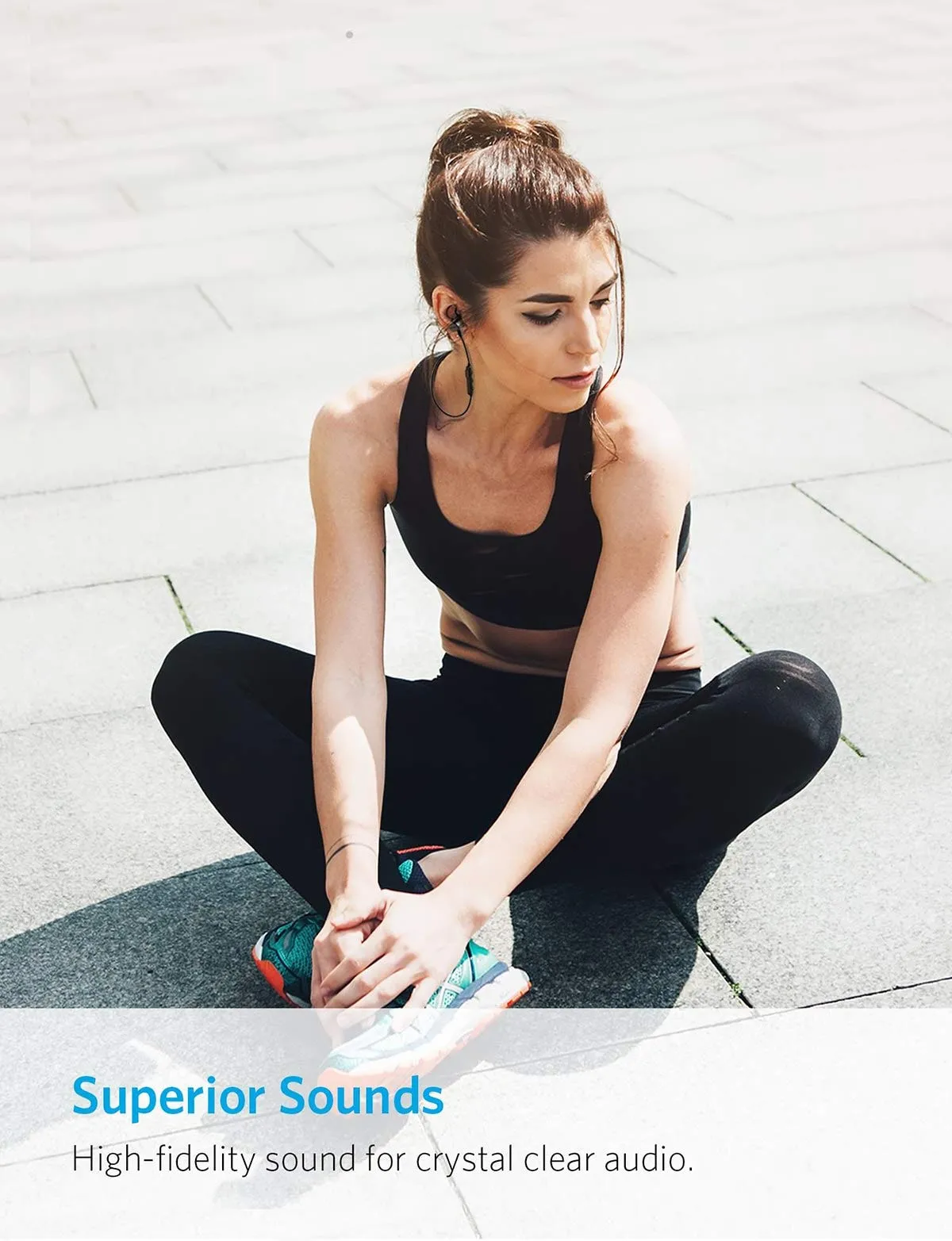 SoundBuds Surge Lightweight Wireless Headphones, Bluetooth 4.1 Sports Earphones with Water-Resistant Nano Coating, Running Workout Headset with Magnetic Connector and Carry Pouch