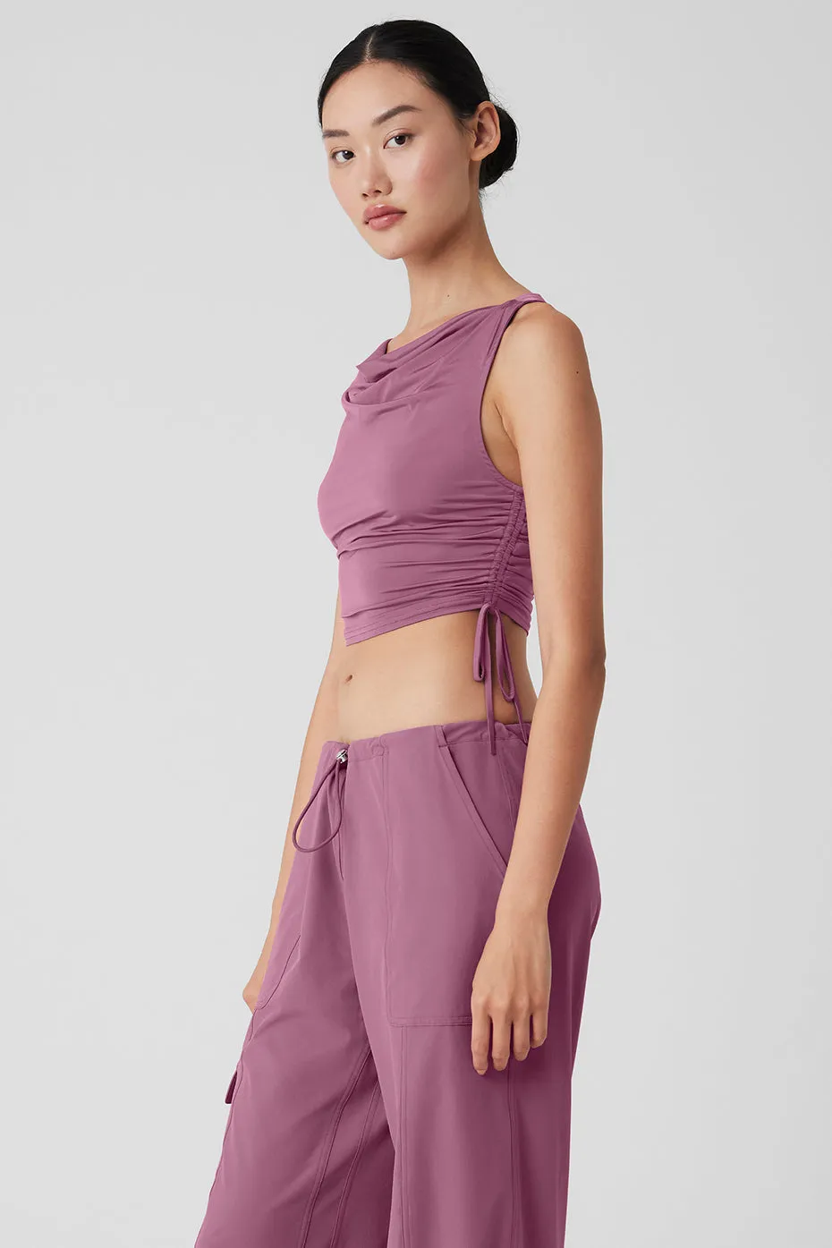 Standout Cropped Tank - Soft Mulberry