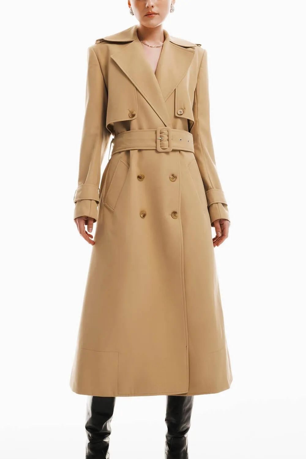 Stella Double-Breasted Trench Coat