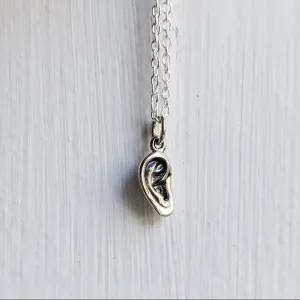 Sterling Ear Charm Necklace