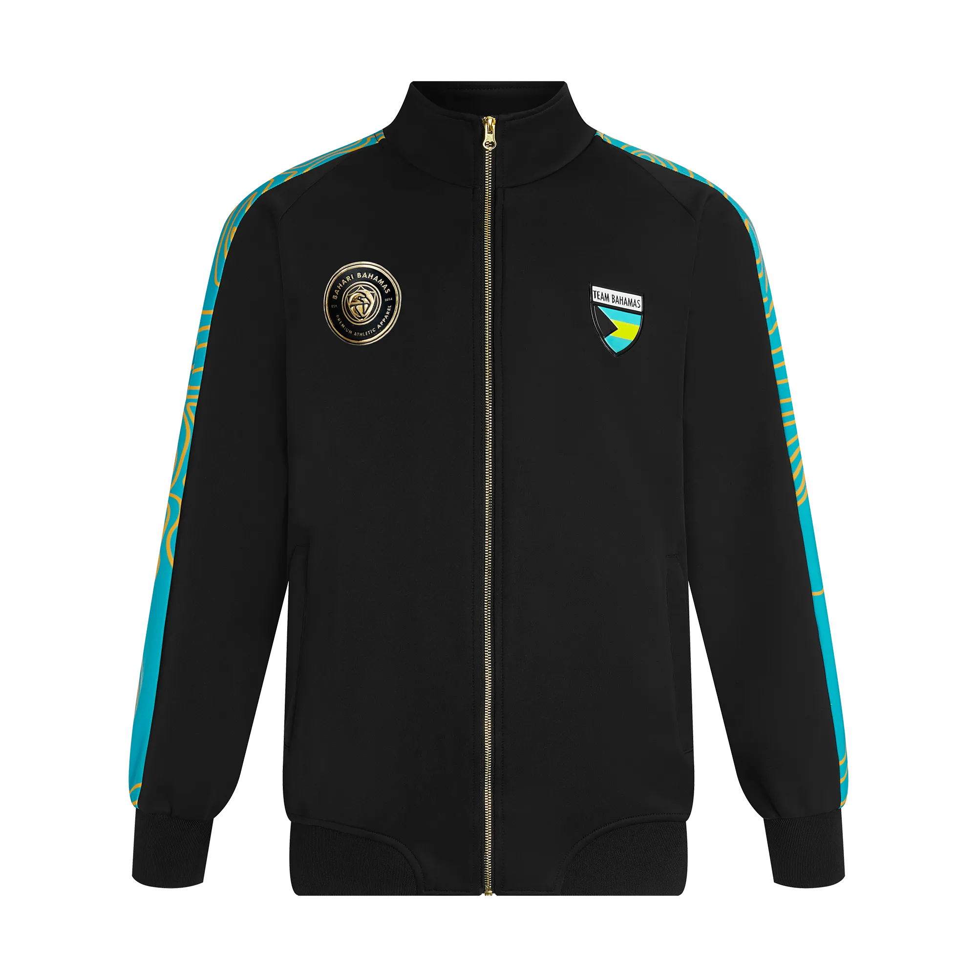 TEAM BAHAMAS TRACK JACKET-BLACK