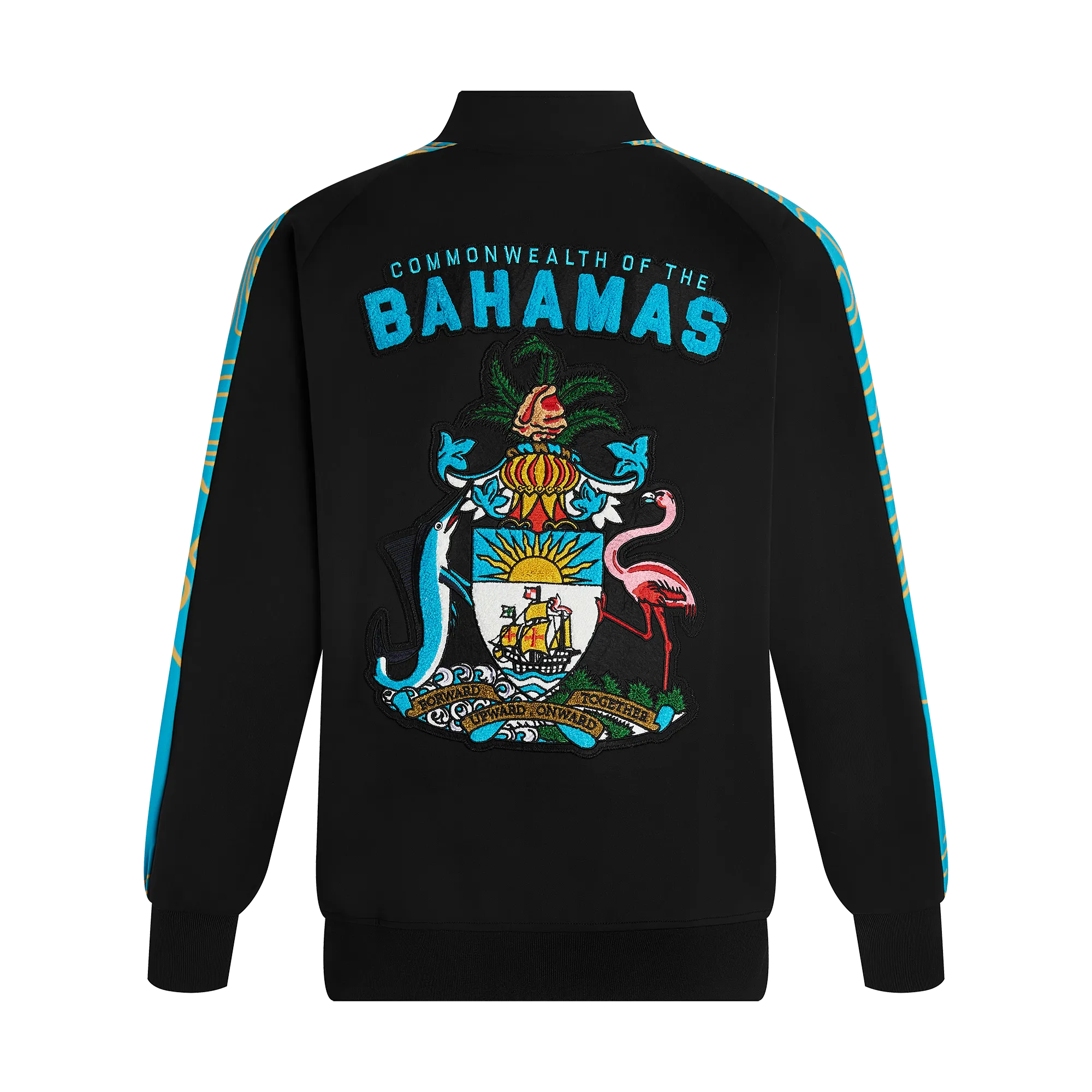 TEAM BAHAMAS TRACK JACKET-BLACK