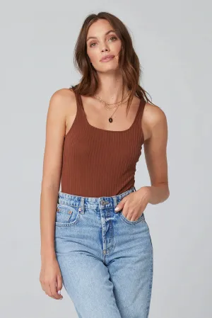 The Tank Bodysuit by Saltwater Luxe - Brick