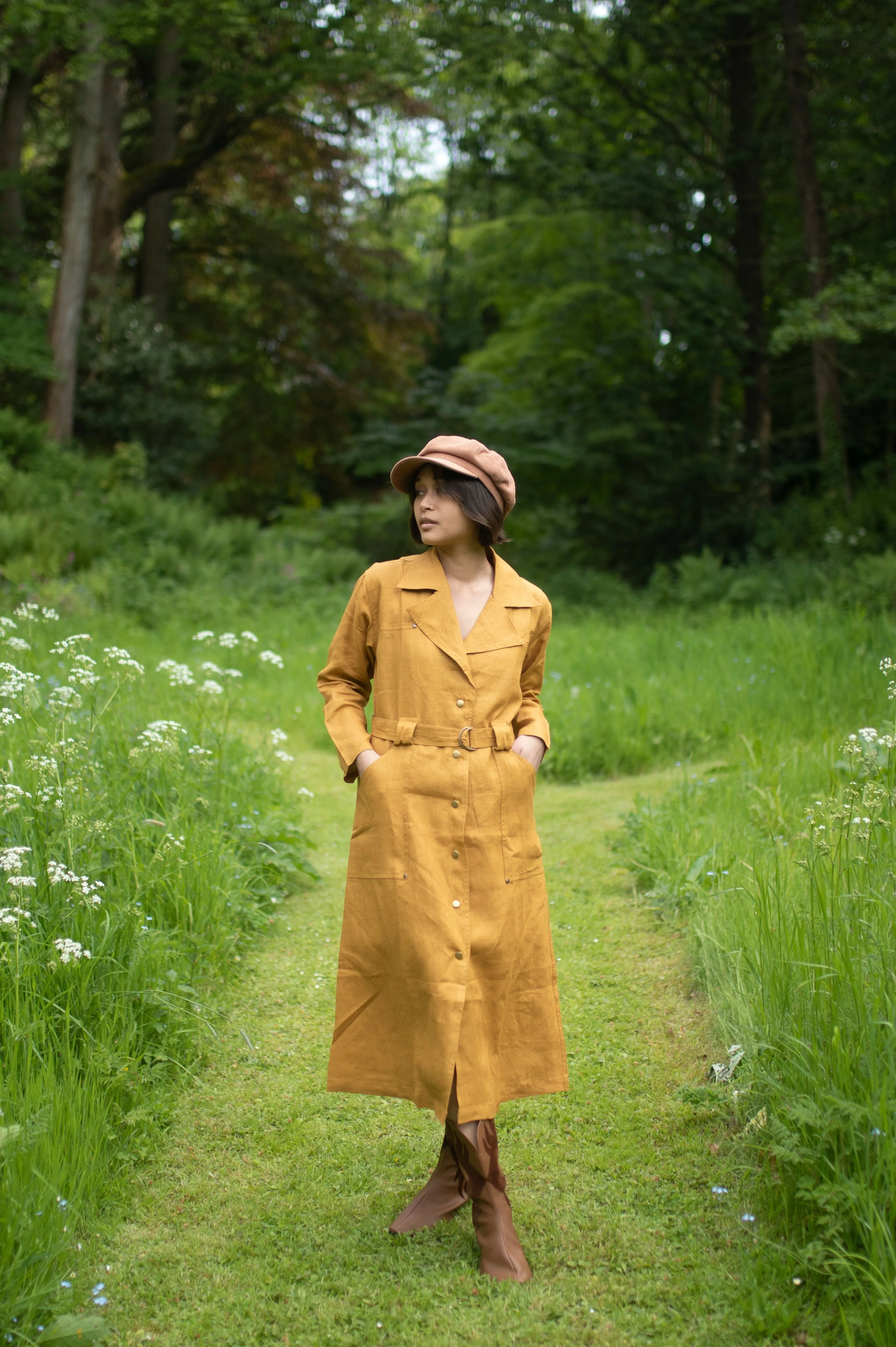 The Terra Tribe Mustard Summer Trench Coat