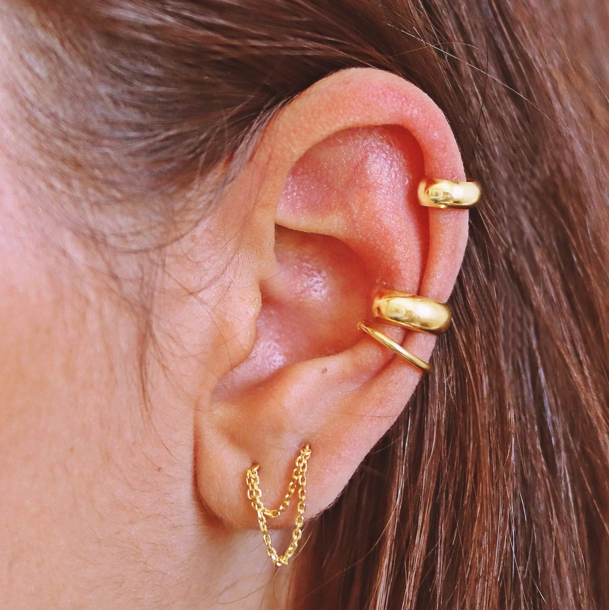 Thick Ear Cuff Silver