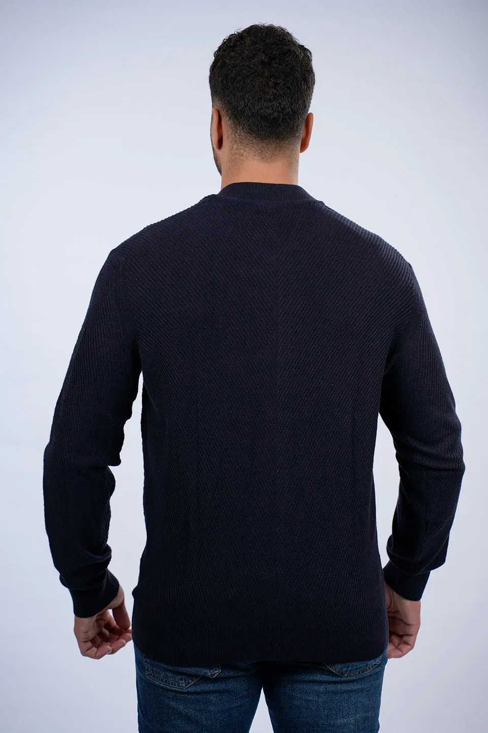 Tom Tailor Navy Knit Wear Jacket