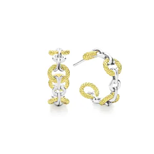 Tuileries Hoop Earring Small - Two Tone Gold   Silver