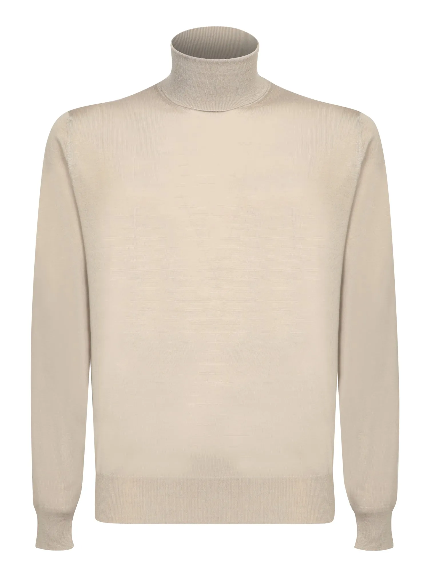 Turtle Neck Merino Wool Taupe Sweater