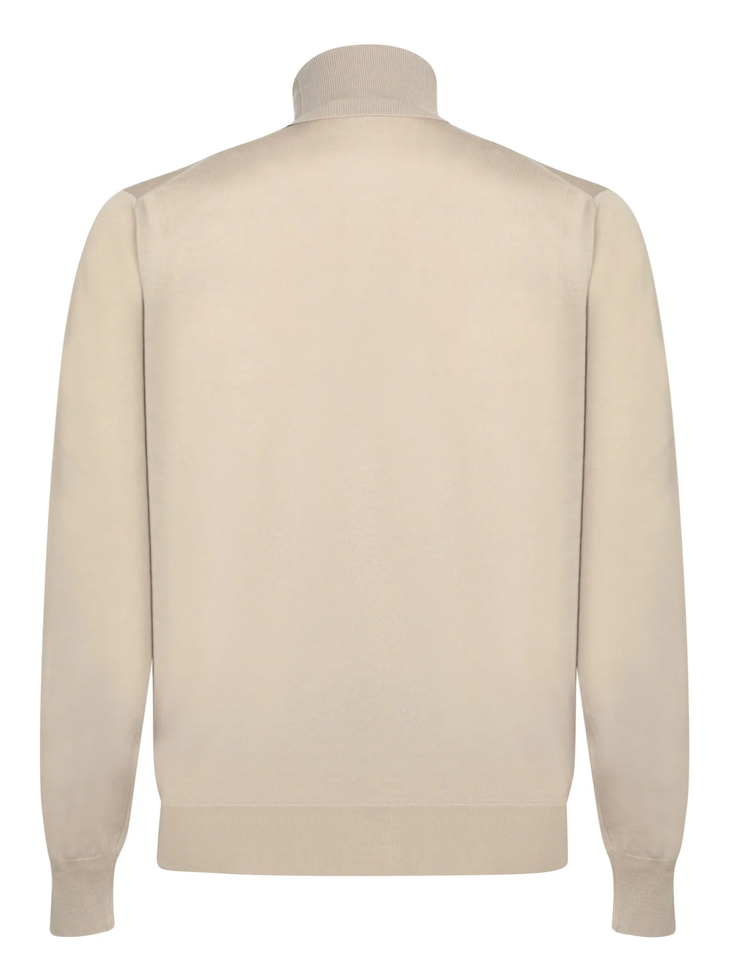 Turtle Neck Merino Wool Taupe Sweater