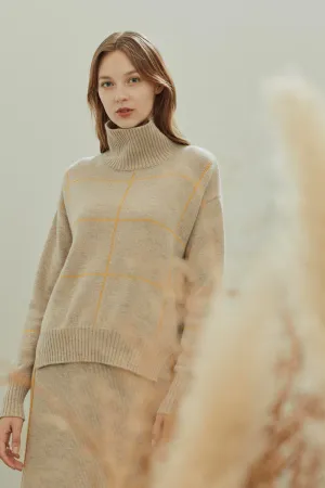 Turtle neck pure cashmere jumper