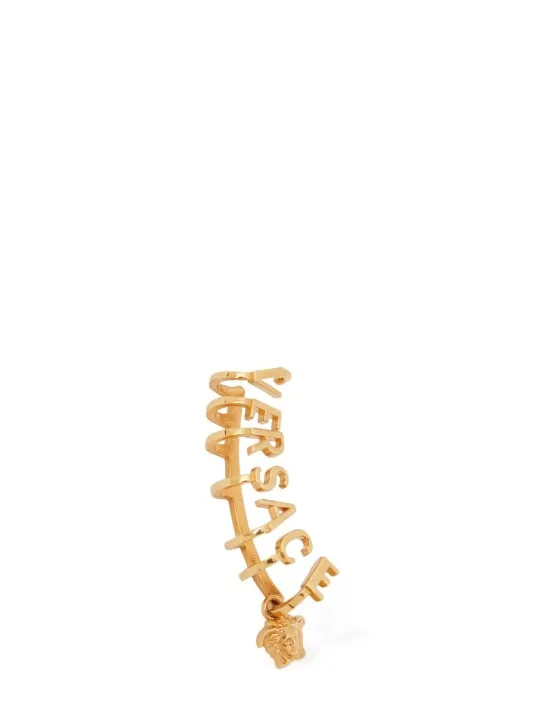 Versace   Versace lettering &amp; medusa ear cuff 