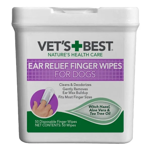 Vet's Best Ear Relief Finger Wipes