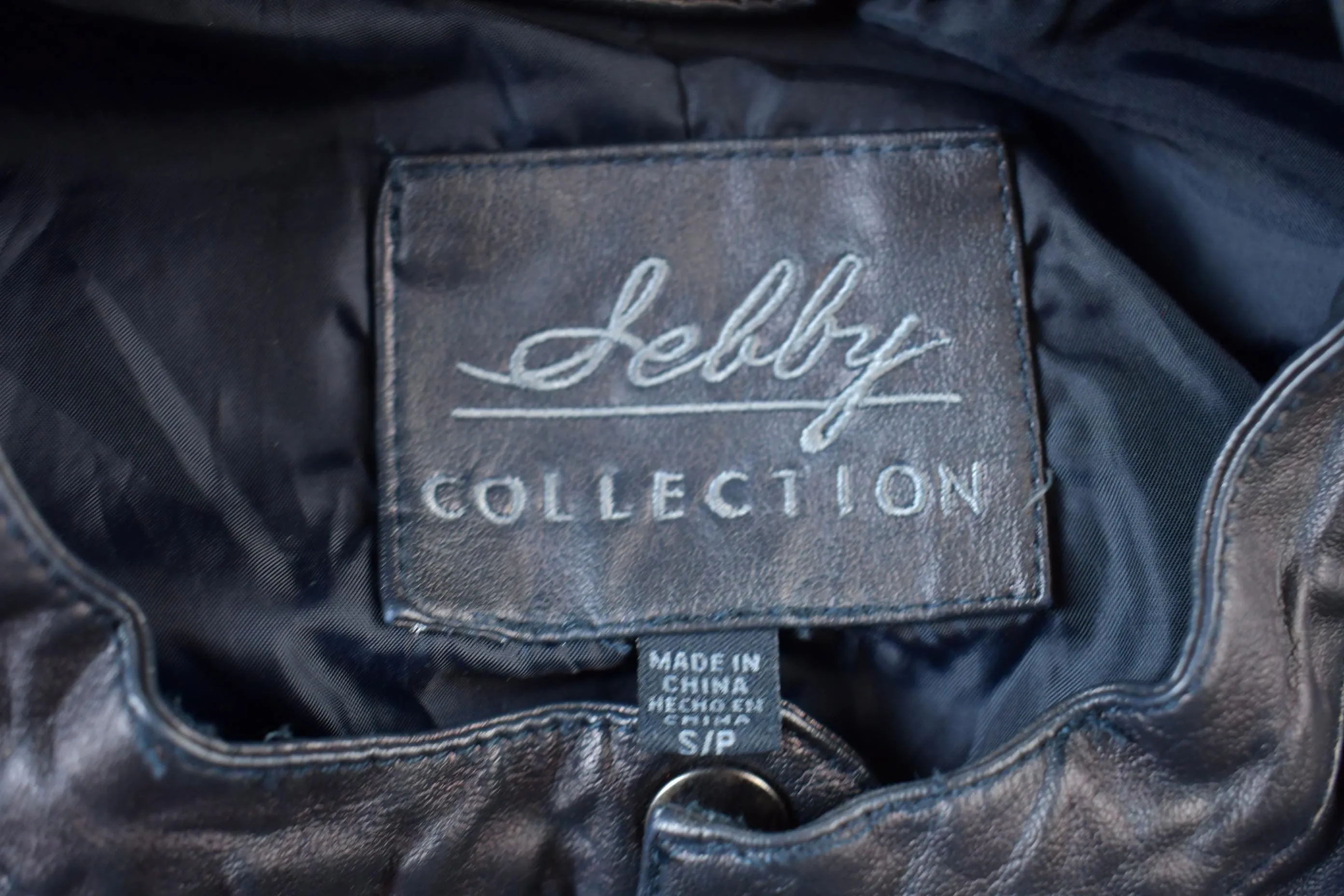 Vintage 1990s Sebby Leather Zip Up Jacket