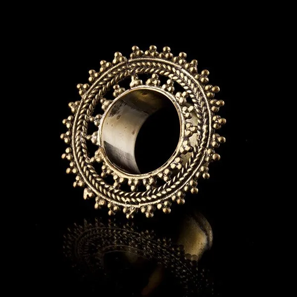 Woven Mandala Brass Ear Tunnel-Eyelet